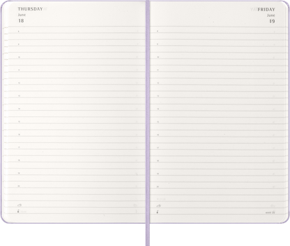 Moleskine 2026  Daily Notebook /Planner Lilac 13x21cm