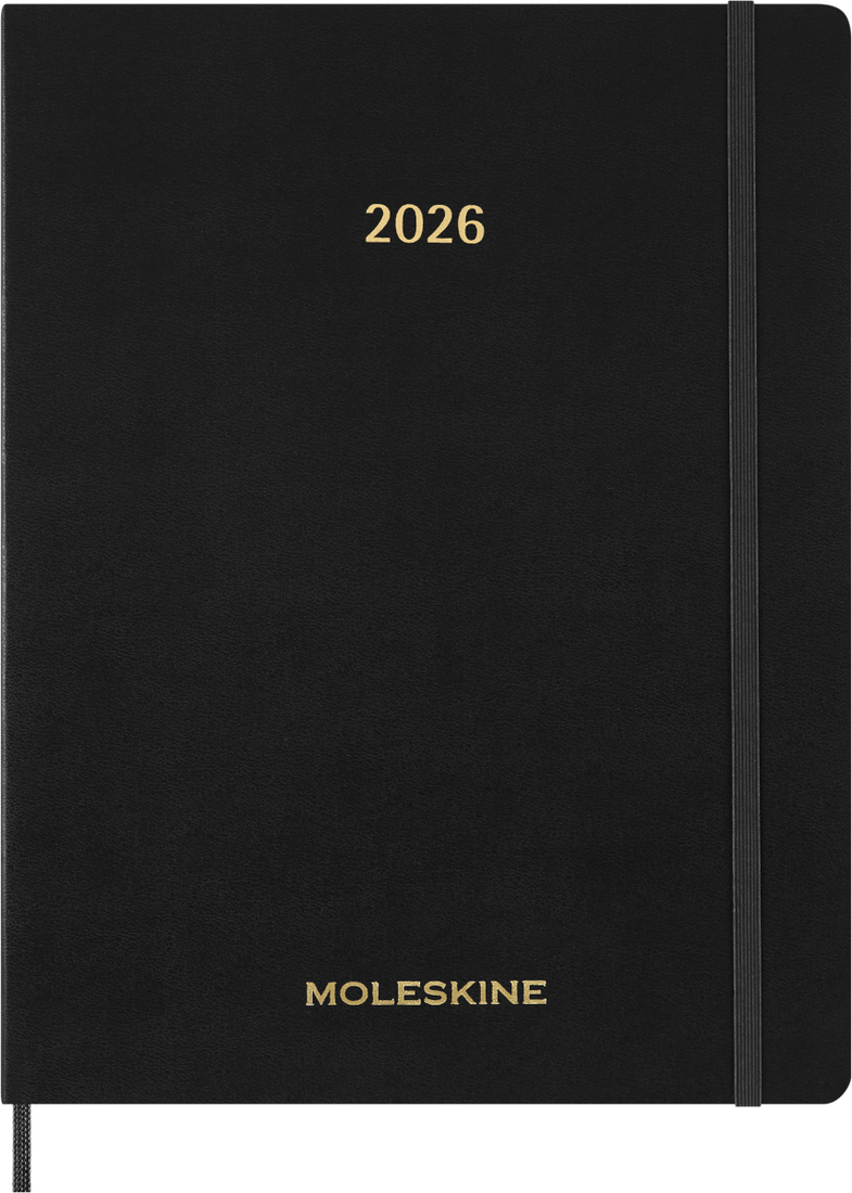 Moleskine 2026 15 Months Weekly Vertical Notebook/Planner Soft Cover Black B5
