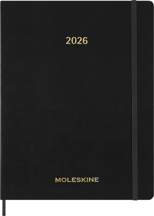 Moleskine 2026 15 Months Weekly Vertical Notebook/Planner Soft Cover Black B5