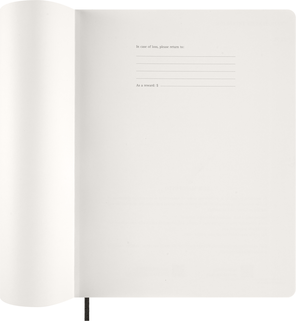 Moleskine 2026 15 Months Weekly Vertical Notebook/Planner Soft Cover Black B5