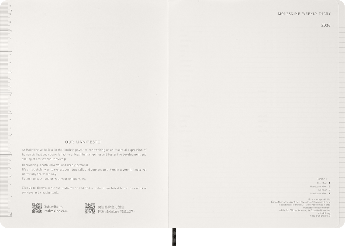 Moleskine 2026 15 Months Weekly Vertical Notebook/Planner Soft Cover Black B5