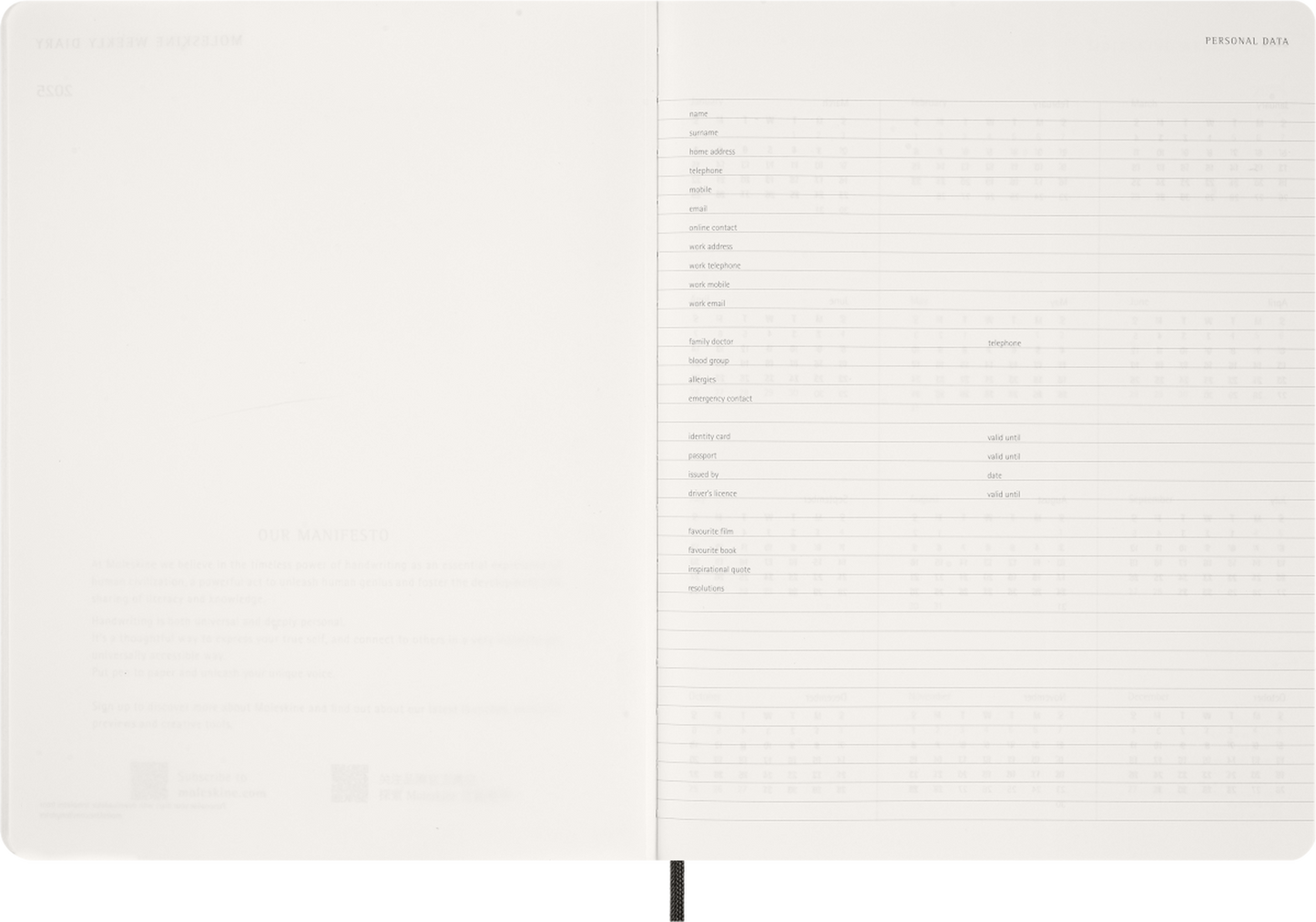 Moleskine 2026 15 Months Weekly Vertical Notebook/Planner Soft Cover Black B5