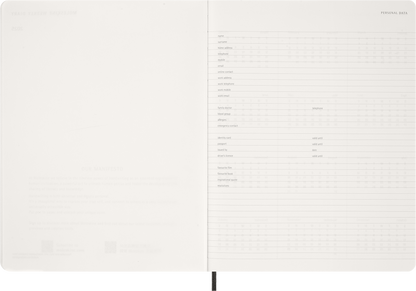 Moleskine 2026 15 Months Weekly Vertical Notebook/Planner Soft Cover Black B5