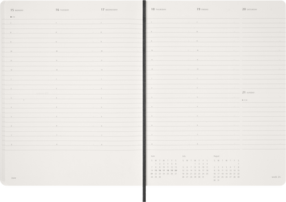 Moleskine 2026 15 Months Weekly Vertical Notebook/Planner Soft Cover Black B5