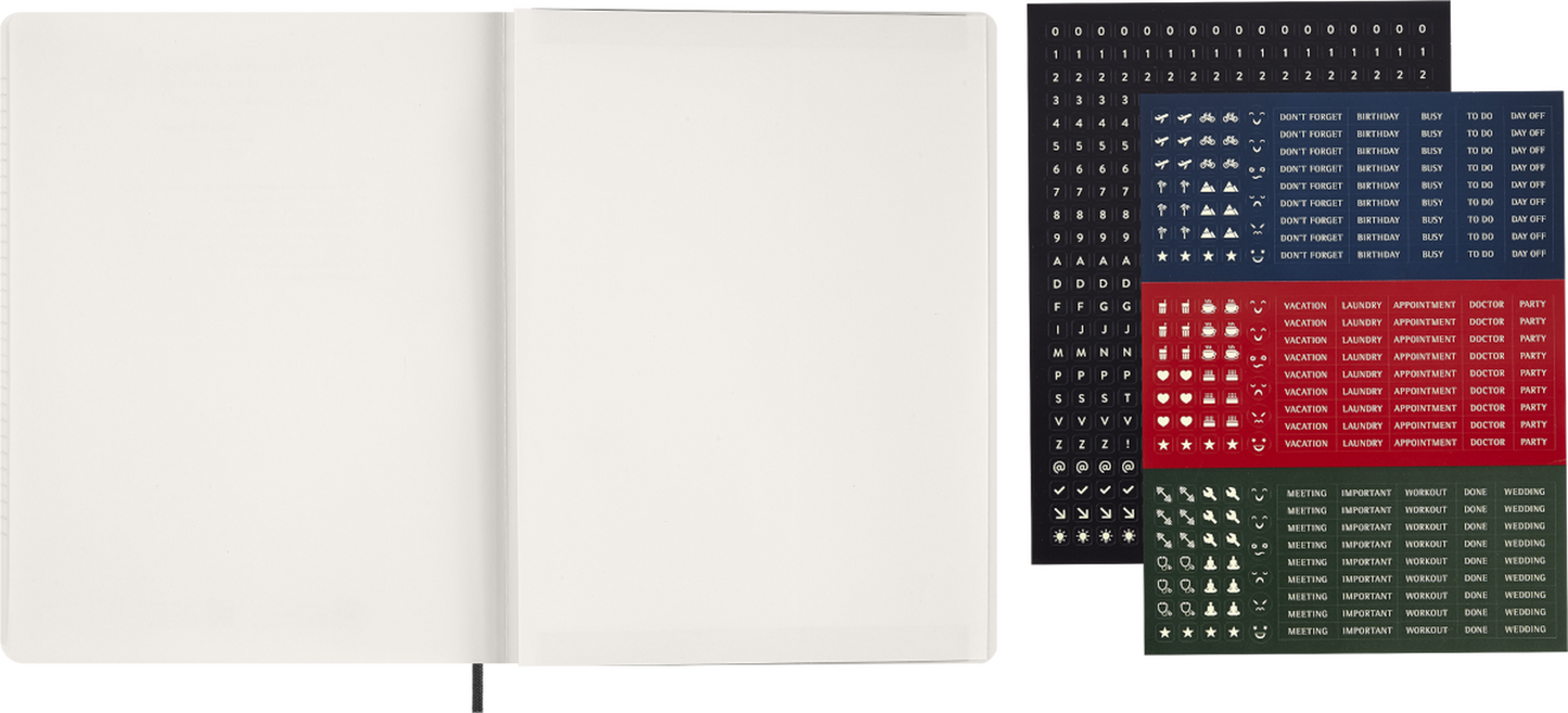 Moleskine 2026 15 Months Weekly Vertical Notebook/Planner Soft Cover Black B5