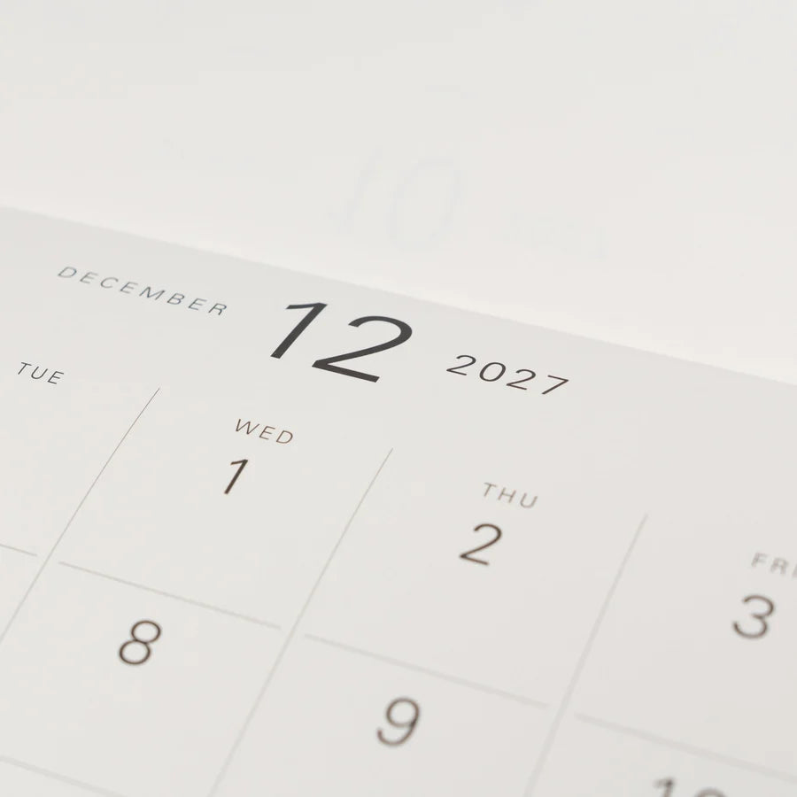 Midori MD Wall Calendar/ w Brass Hanger 2027