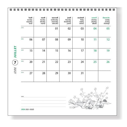 Tintin 2026 Wall Calendar