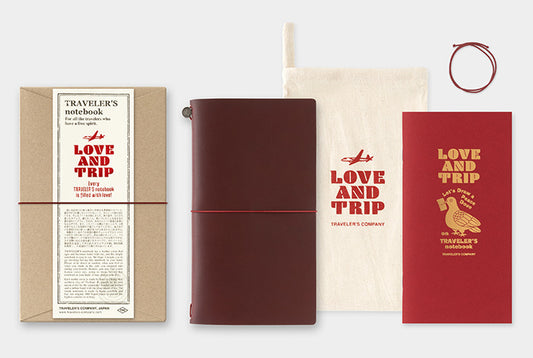 TRC TRAVELER'S Leather Cover LOVE AND TRIP Red Regular