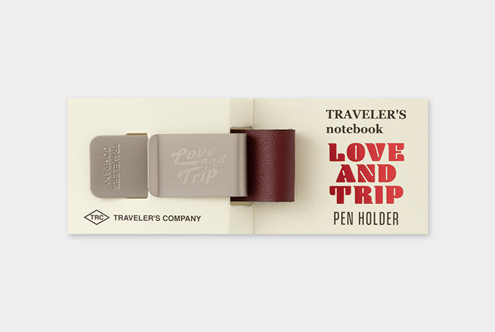 TRC TRAVELER'S Leather Pen Holder LOVE AND TRIP Red