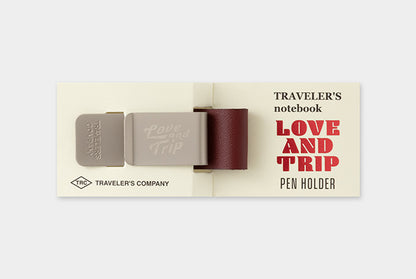 TRC TRAVELER'S Leather Pen Holder LOVE AND TRIP Red