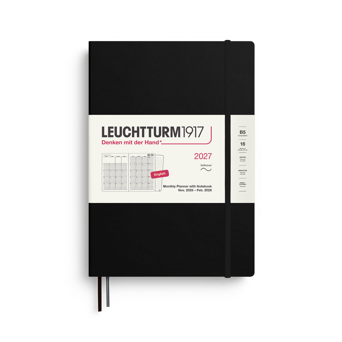 Leuchtturm  2026-2028 16M Monthly Planner & Notebook B5 Softcover