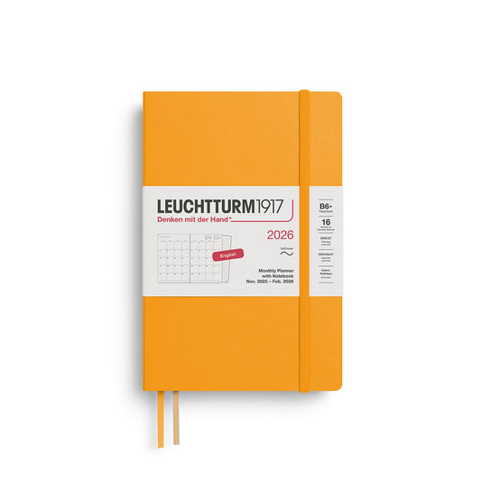 Leuchtturm 2025-2027 16M Monthly Planner & Notebook Softcover Paperback B6+  Rising Sun