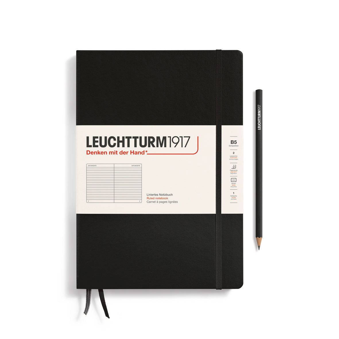 Leuchtturm Notebook Composition B5 Hardcover Lined