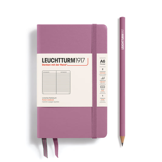 Leuchtturm Notebook Pocket A6 Hardcover Dusty Rose Lined
