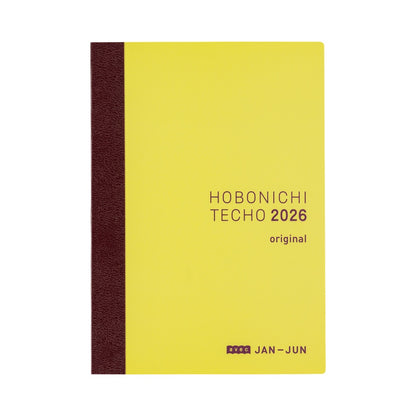 Hobonichi Techo 2026 Japanese Original Avec Books [A6 size/Daily 6-month x 2 book set/Jan start/Mon start]