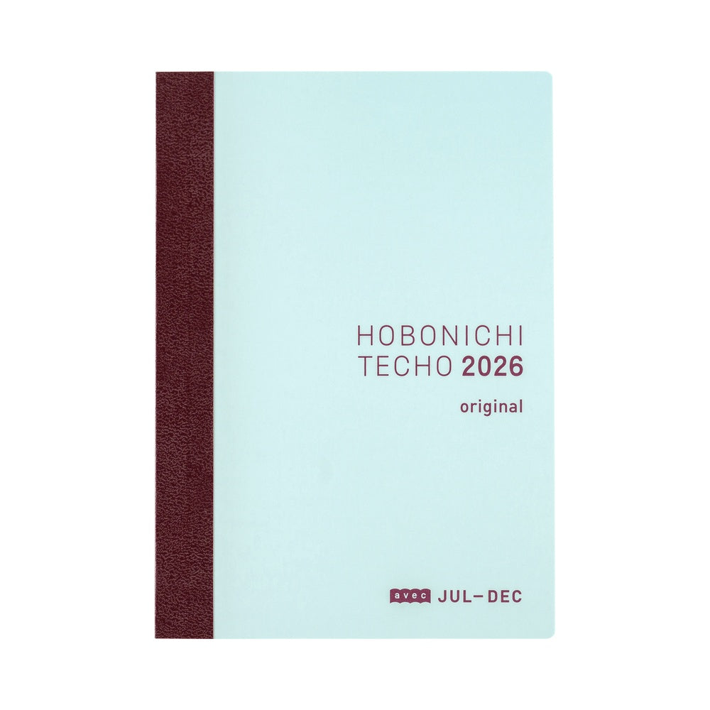 Hobonichi Techo 2026 Japanese Original Avec Books [A6 size/Daily 6-month x 2 book set/Jan start/Mon start]