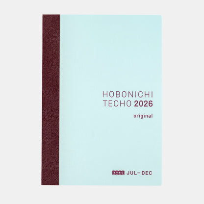 Hobonichi Techo 2026 Japanese Original Avec Book [A6 size/Daily single 6-month book/Jul start/Mon start]