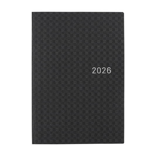 Hobonichi 2026 Planner HON A6 English Paper Series: Black Gingham