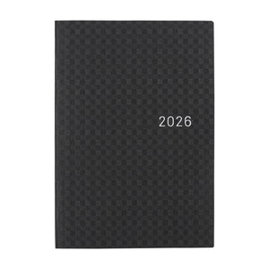 Hobonichi 2026 Planner HON A6 English Paper Series: Black Gingham