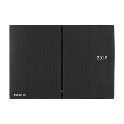 Hobonichi 2026 Planner HON A6 English Paper Series: Black Gingham
