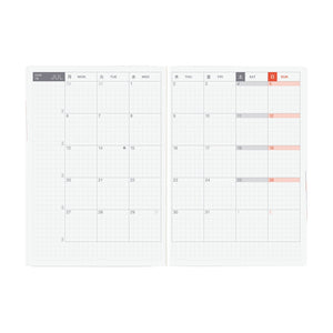 Hobonichi 2026 Planner HON A6 English Paper Series: Black Gingham