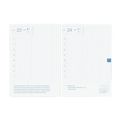 Hobonichi 2026 Planner HON A6 English Paper Series: Black Gingham
