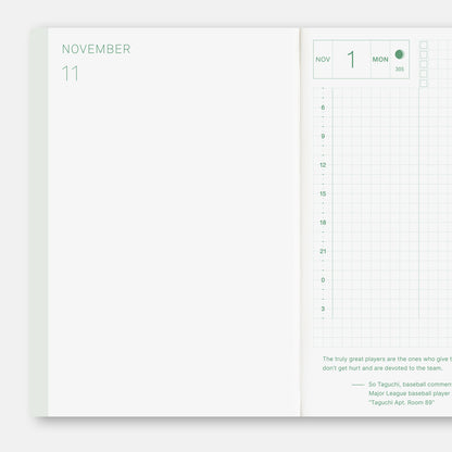 Hobonichi Techo 2027 English Original Book [A6 size/Daily/Jan start/Mon start]