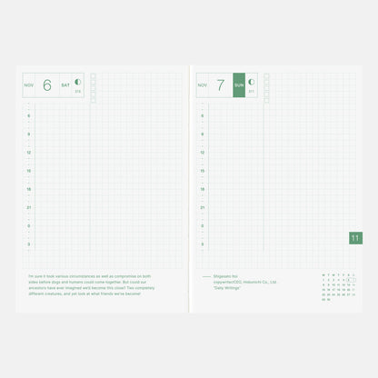 Hobonichi Techo 2027 English Original Book [A6 size/Daily/Jan start/Mon start]