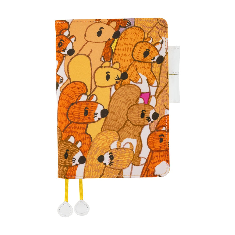 Hobonichi Cover A6 100% ORANGE: Squirrel Squadron