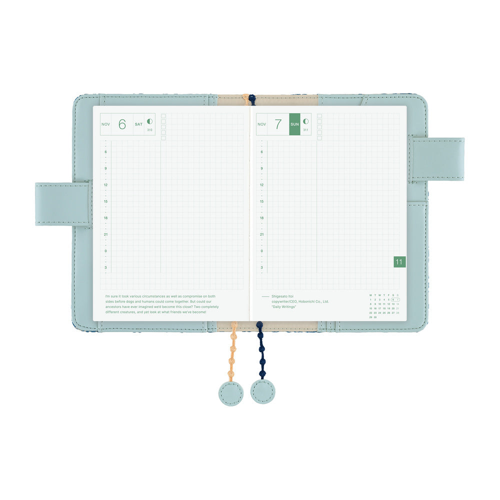 Hobonichi Cover A6 minä perhonen: felice (Blue)
