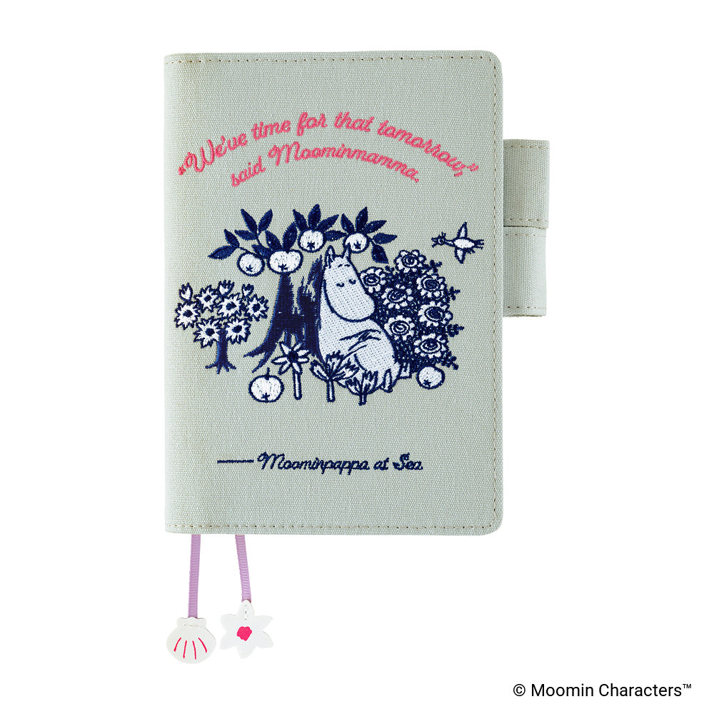 Hobonichi Cover A6 Moomin: My Yard (Pale Mint)