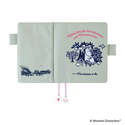 Hobonichi Cover A6 Moomin: My Yard (Pale Mint)