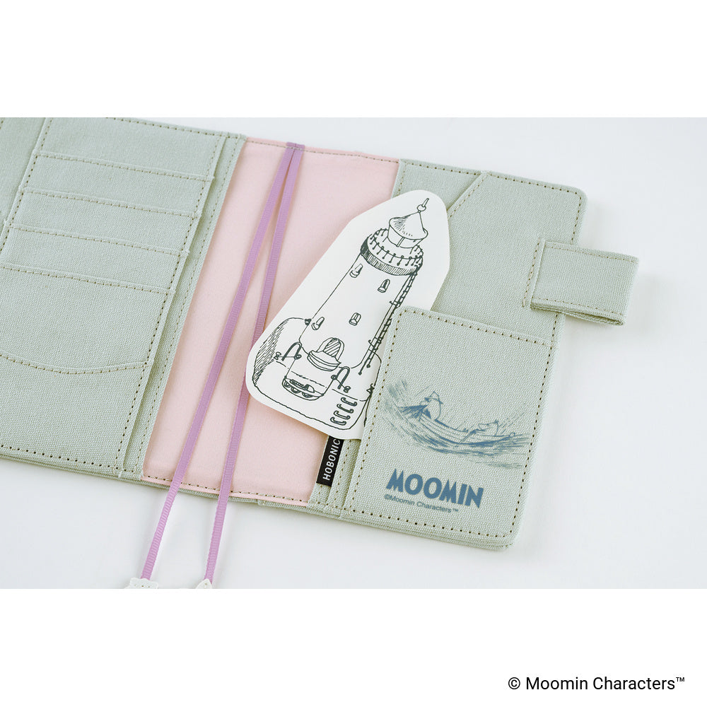 Hobonichi Cover A6 Moomin: My Yard (Pale Mint)