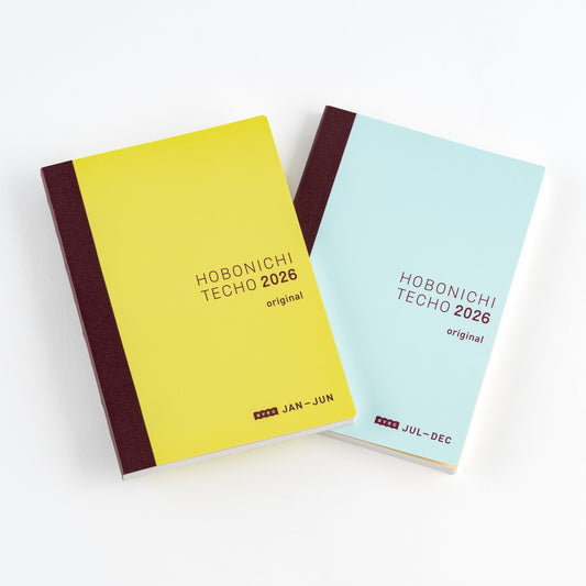 Hobonichi Techo 2026 Japanese Original Avec Books [A6 size/Daily 6-month x 2 book set/Jan start/Mon start]
