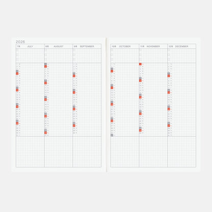 Hobonichi Techo 2026 English Cousin Book [A5 size/Daily/Jan start/Mon start]
