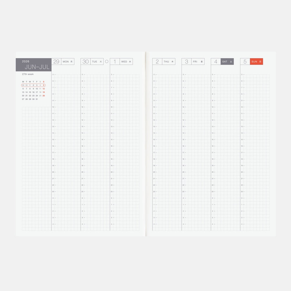 Hobonichi Techo 2026 English Cousin Book [A5 size/Daily/Jan start/Mon start]