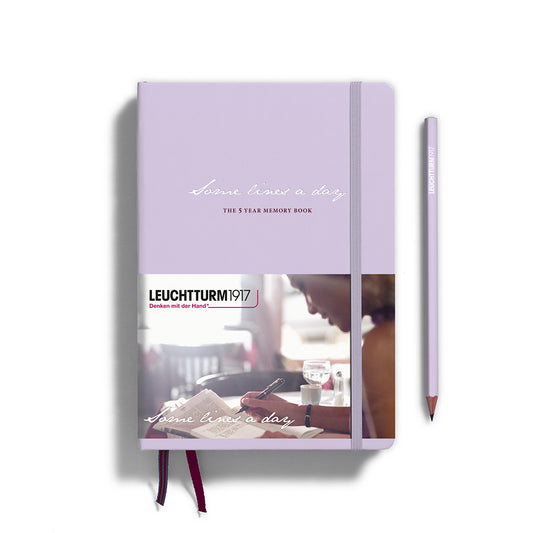Leuchtturm Notebook Some Lines A Day Medium A5 Hardcover Lilac