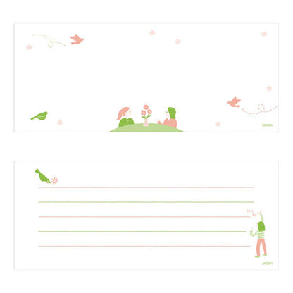 Midori MD Stand Memo Horizontal Type Message Pink