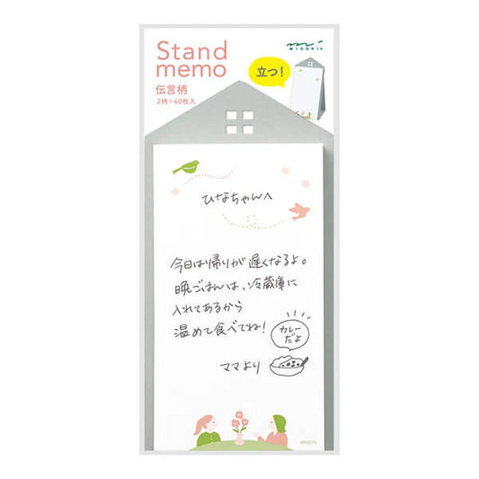 Midori MD Stand Memo Vertical Message Grey