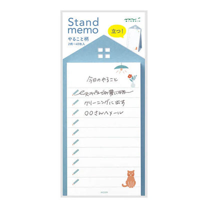 Midori MD Stand Memo  Vertical To-Do List Blue