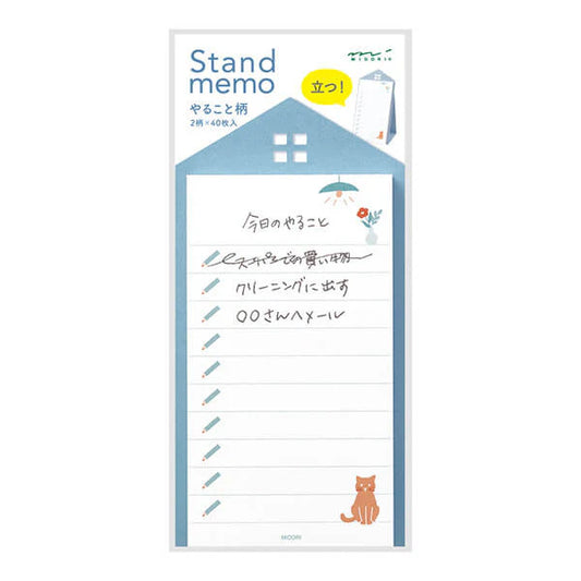 Midori MD Stand Memo  Vertical To-Do List Blue