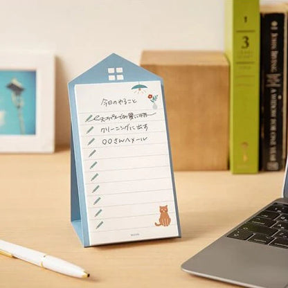 Midori MD Stand Memo  Vertical To-Do List Blue