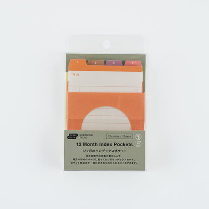 Hobonichi TSUKI no IRO: 12 Month Index Pockets