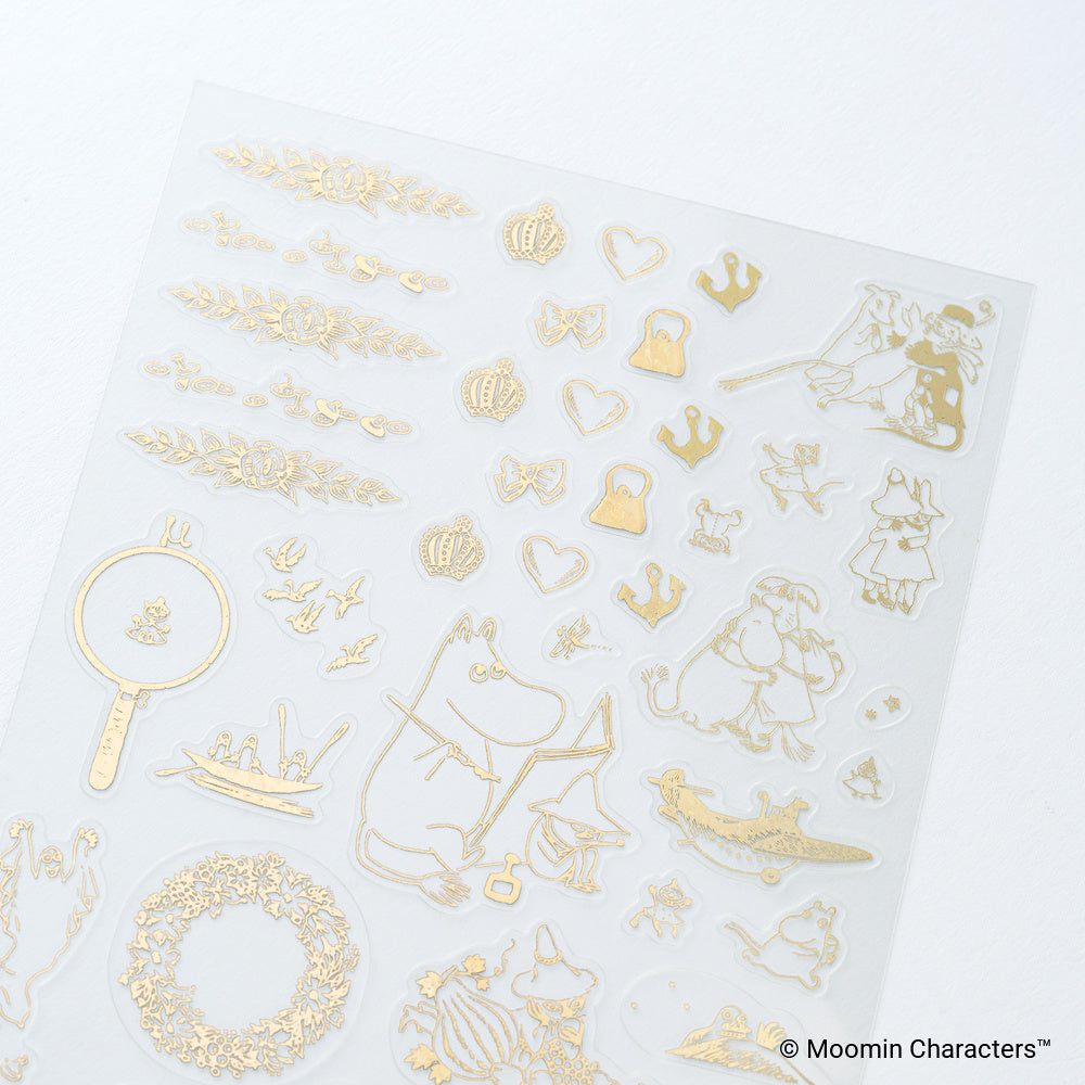 Hobonichi Moomin: Foil-Stamped Clear Stickers (Adventure Log)