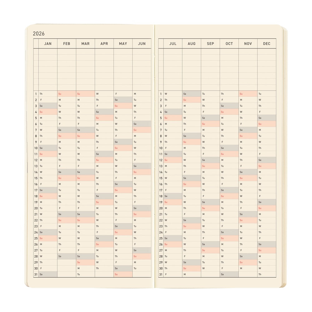 Hobonichi Planner Weeks Mega 2026 ENG Sneaker