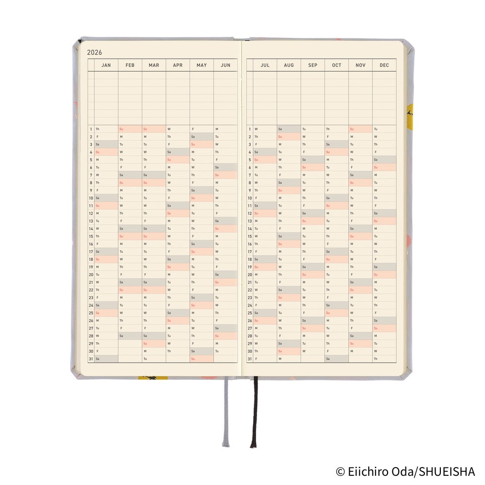 Hobonichi Planner Weeks 2026 ENG ONE PIECE magazine: Hiriluk’s Cherry Blossoms