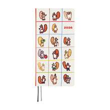 Load image into Gallery viewer, Hobonichi Planner Weeks 2026 ENG 100%ORANGE: Squirrel’s Moving Day
