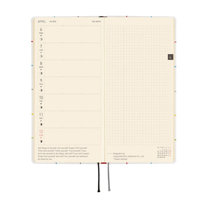 Hobonichi Planner Weeks 2026 ENG 100%ORANGE: Squirrel’s Moving Day