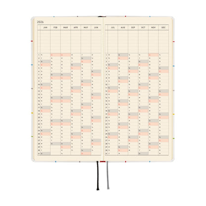 Hobonichi Planner Weeks 2026 ENG 100%ORANGE: Squirrel’s Moving Day