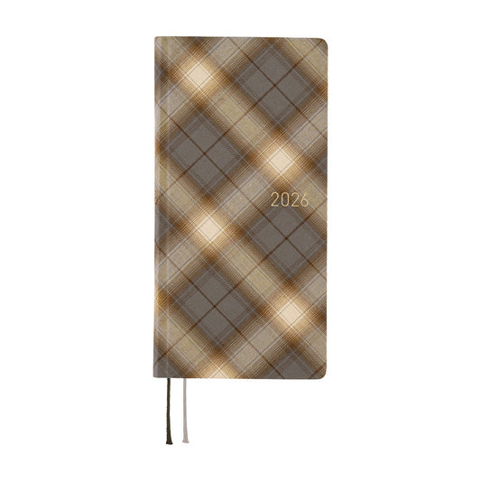 Hobonichi Planner Weeks 2026 ENG Shirt Fabric: Foggy Plaid